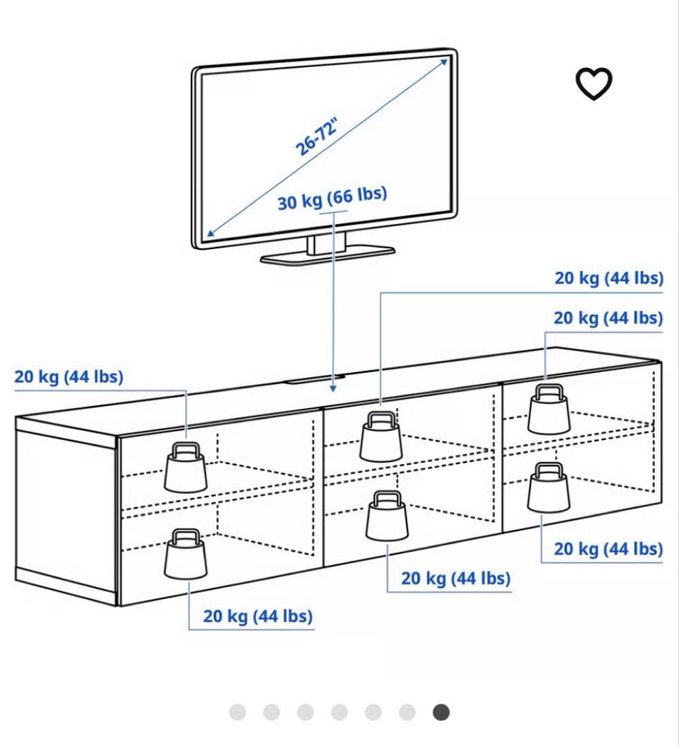 IKEA ベストー テレビ台 180cm 送料込み
