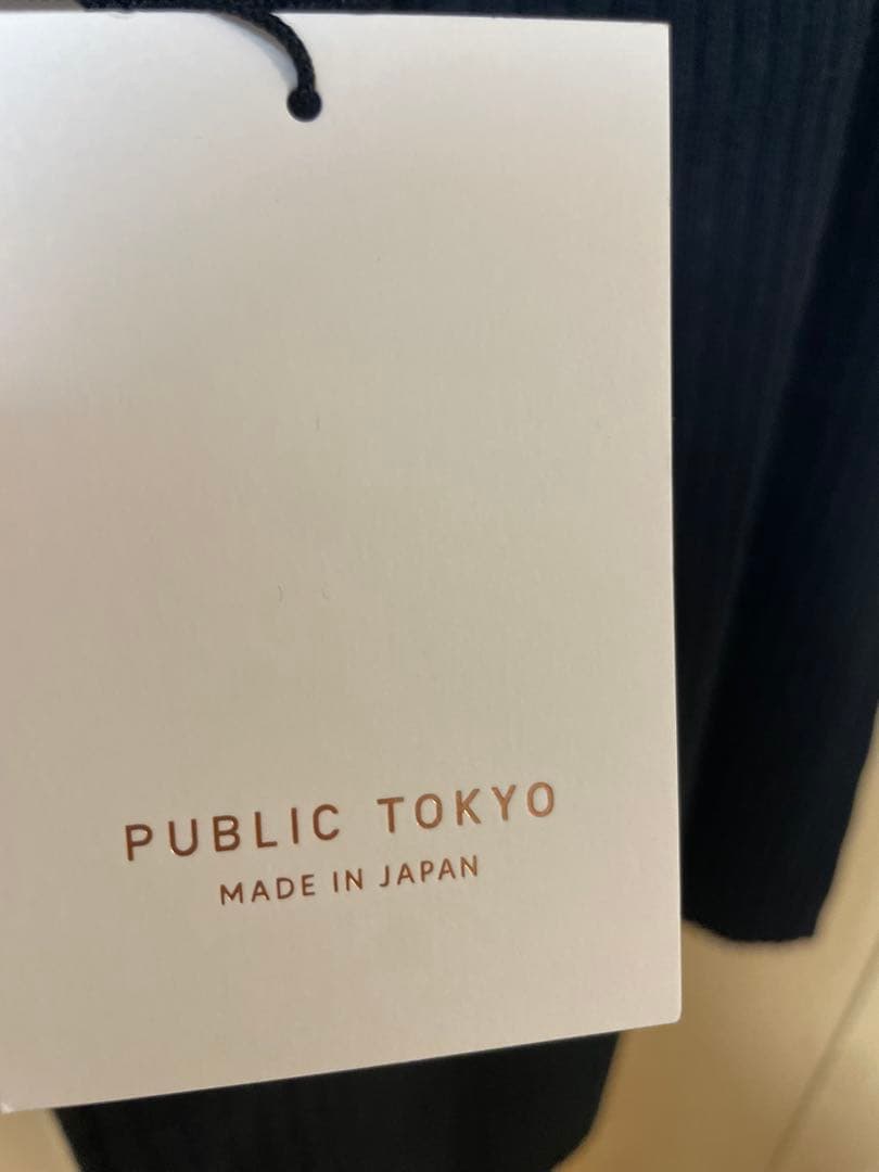 新品　PUBLIC TOKYO エンブロイダリーニットワンピース　タグ付き