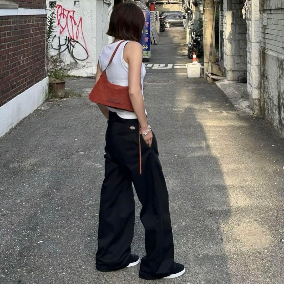 ok.soon×dickies wide chino pants (black)