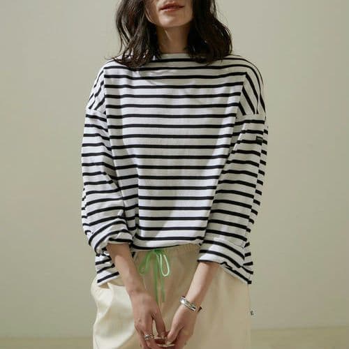 T3 セントジェームス ウェッソンルーズ ネイビー ボーダー ベイクルーズ