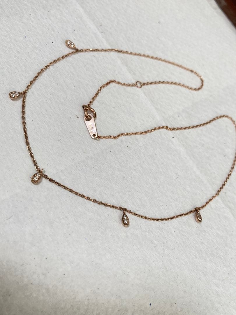 k10 ダイヤモンド　ネックレス　組曲　1.95g