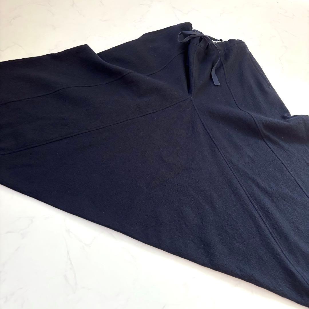 アーツアンドサイエンス サルエルパンツ メルトンウール 縮絨 日本製 ネイビー