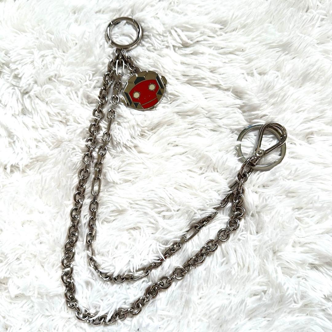 美品 PRADA プラダ ウォレットチェーン 2PS033 シルバー