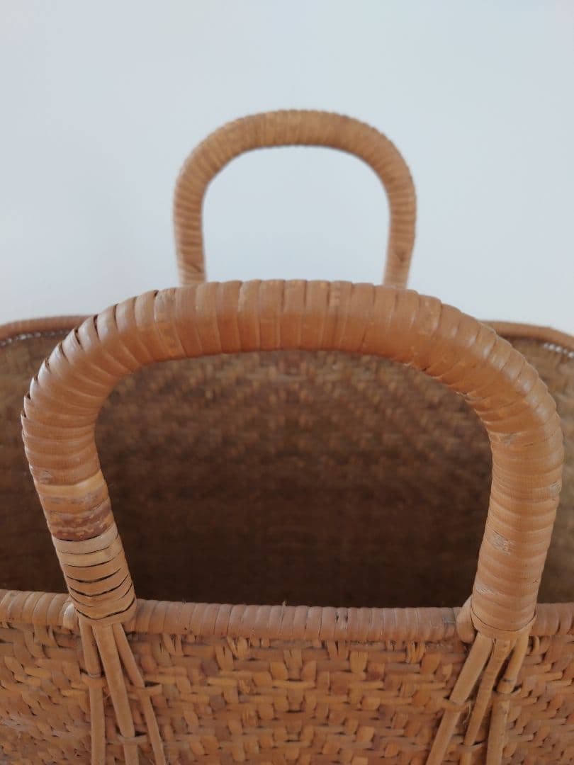 竹籠　大きいサイズ　市場籠　竹かご　マルシェカゴ