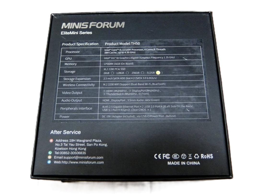 その他 MINISFORUM TH-50 i5 11320H 16G SSD512G