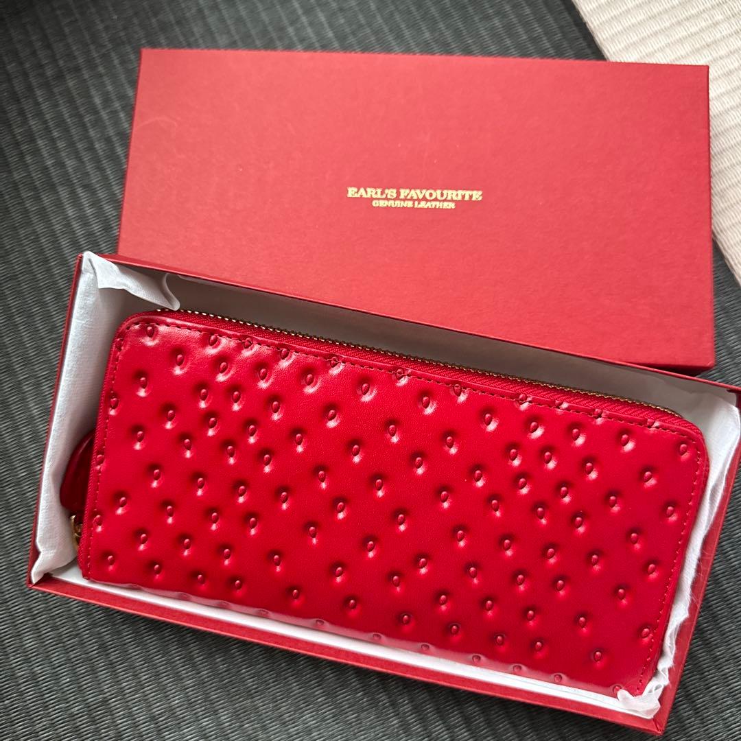 【値下げ中】アールスフェボリット　いちご　財布　牛革