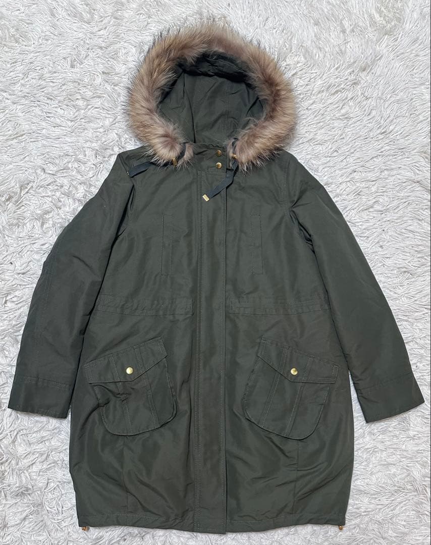 新品未使用タグ付 LANVIN en Bleu ボアライナー付モッズコート 38