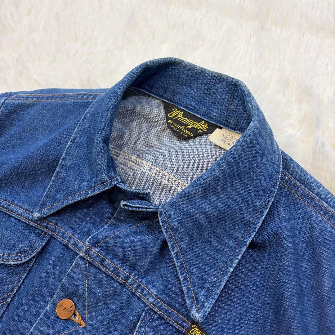 ラングラー 80s 74126NV デニムジャケット 三角黒タグ 40 L相当