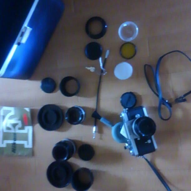 ニコンFと、ニッコール105ミリ。ニッコール24ミリ。