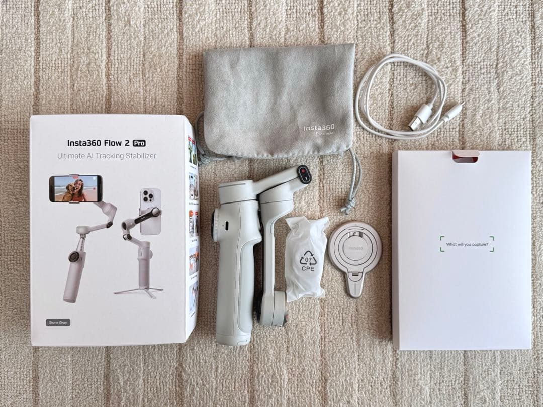 (美品) Insta360 Flow 2 Pro グレー マウント付