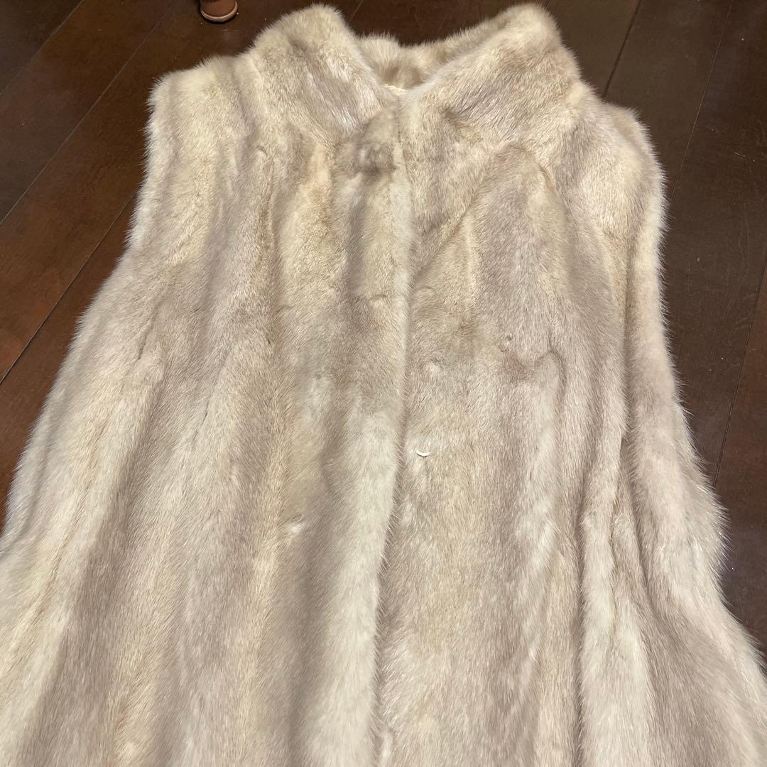 美品・最高級ヴァイオレットミンクファージレミドル・ロング丈 ノーカラー