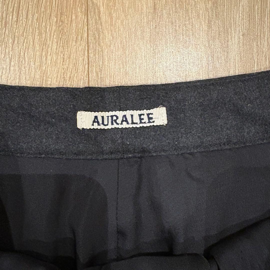 AURALEE ウールフランネル イージースラックス チャコールグレー サイズ3