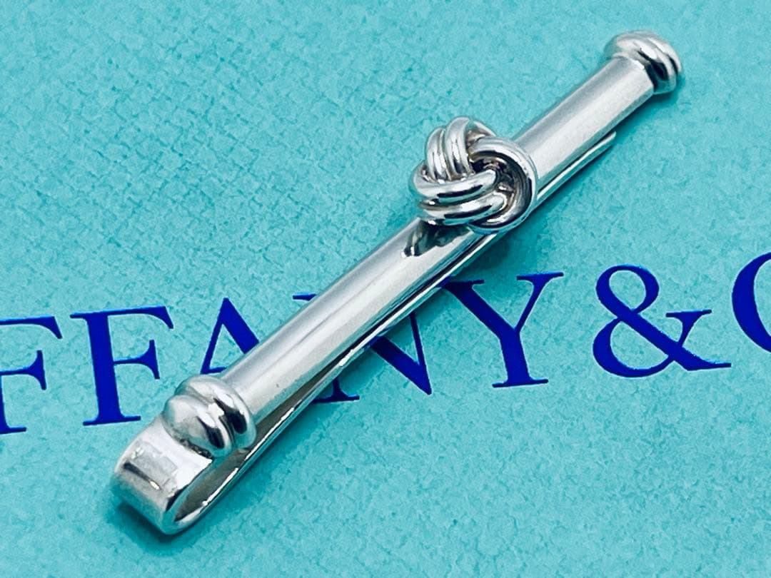 c787 美品　希少　ティファニー　ツイスト　ノット　ネクタイピン　925