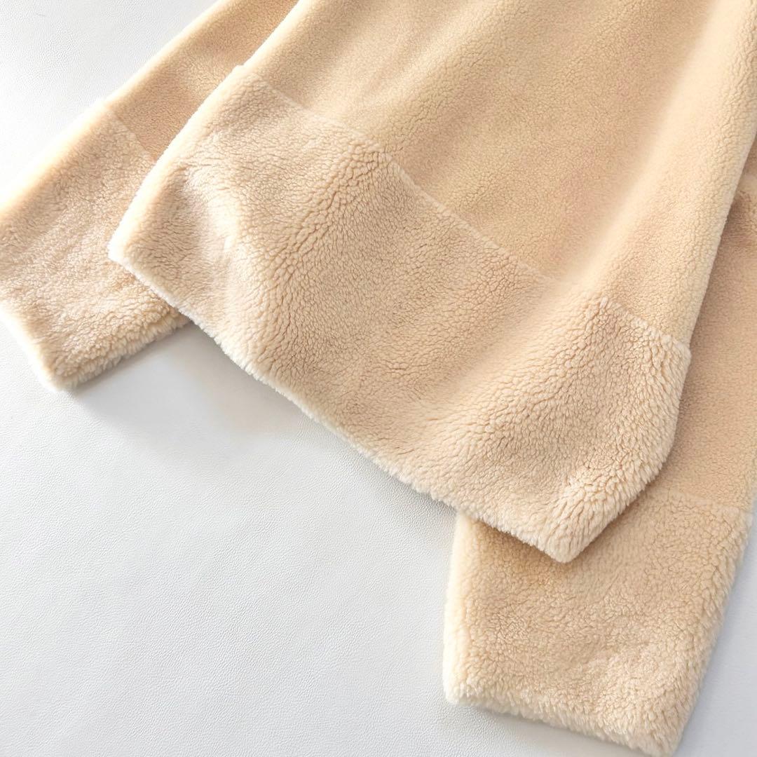 美品✨2025年 グレースコンチネンタル ノーカラーフェイクムートンジャケット