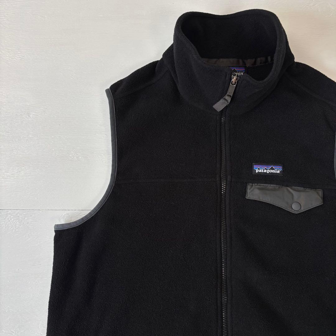パタゴニア　シンチラ　ジップアップ　フリースベスト　ブラック　Lサイズ　古着
