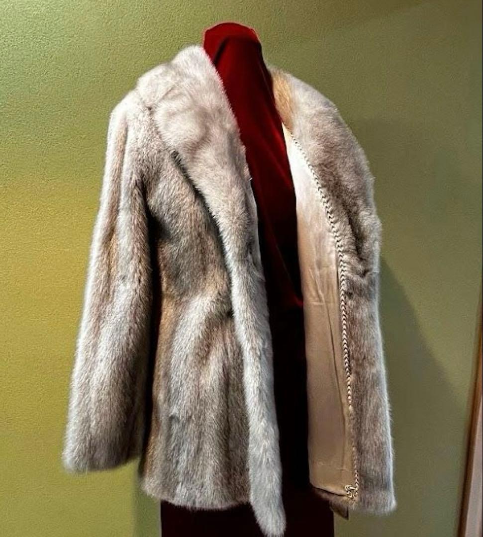 最高級 サファイア ミンク ハーフコート