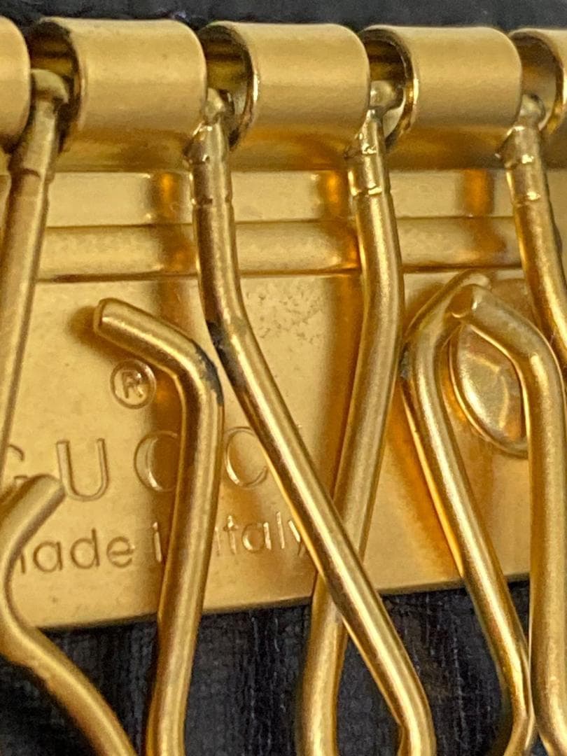 GUCCI グッチ 6連 キーケース ブラック 106659 ゴールド金具