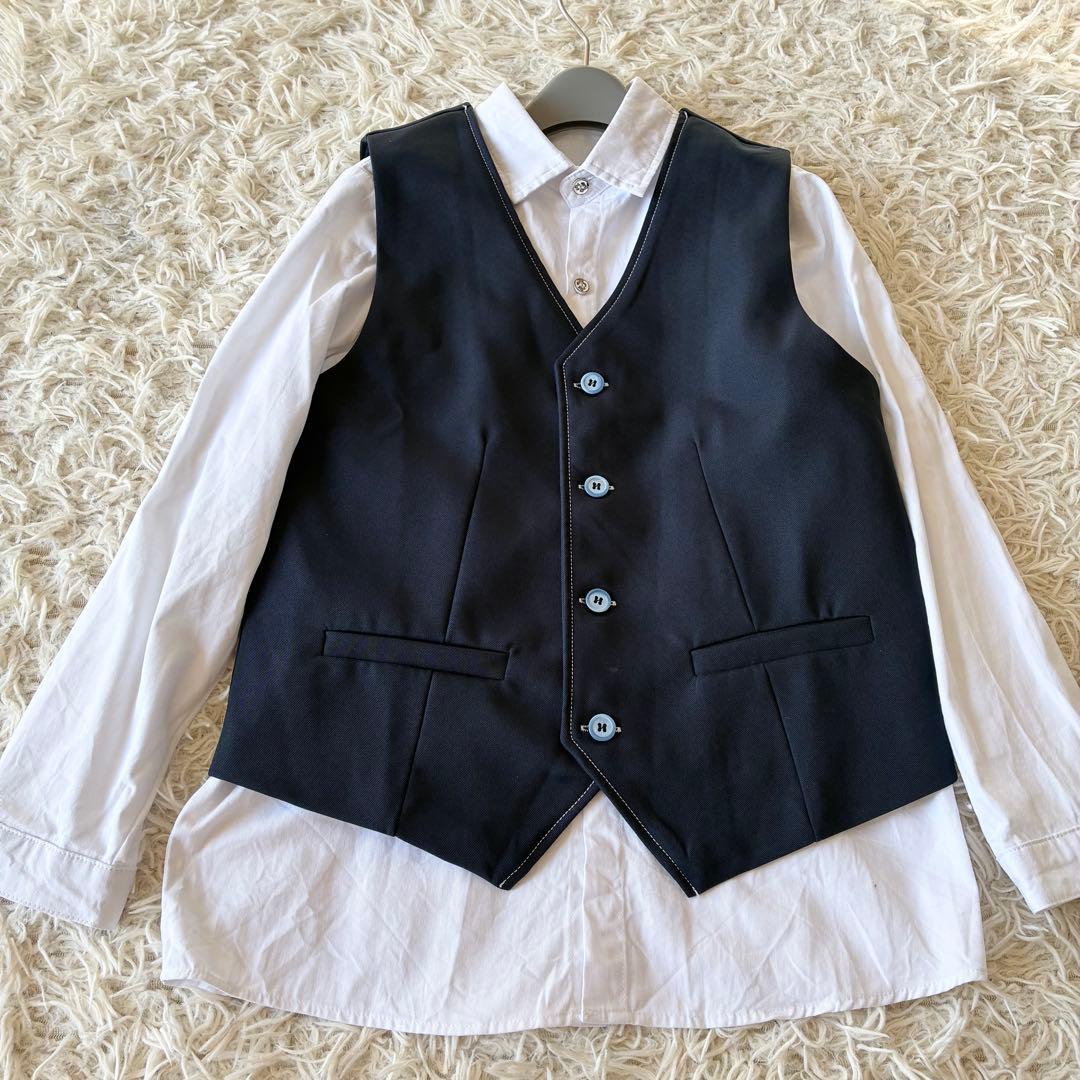 専用キッズフォーマル5点セットアップ ネイビー 160 卒業式 卒服