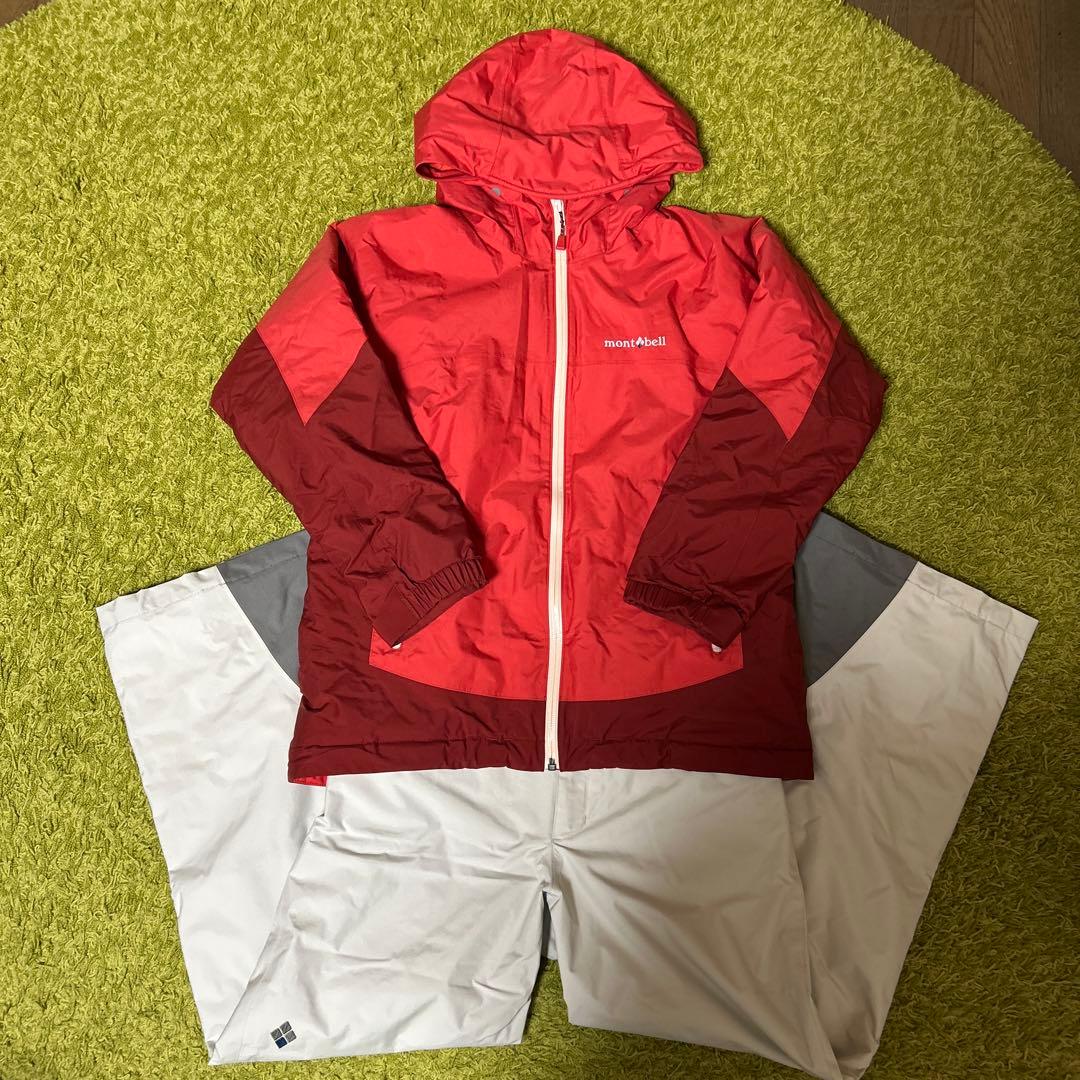 mont-bell パウダーステップ パーカ　パンツ　キッズスキーウエア