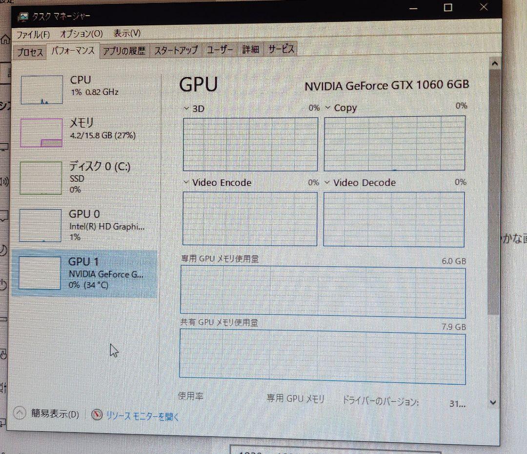 GEFORCE GTX1060 6GB グラフィックボード
