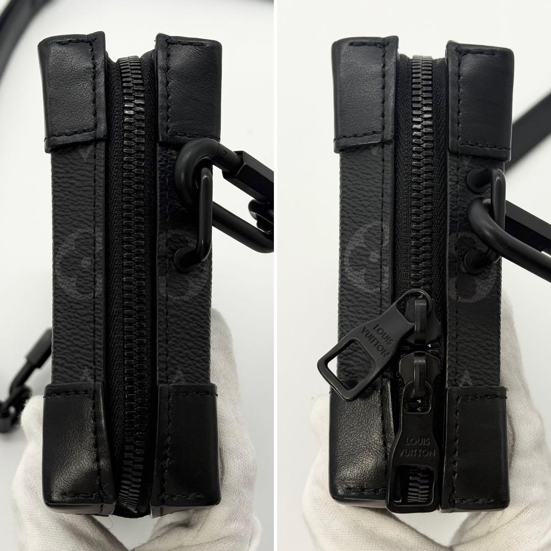 ✨極美品IC内蔵✨ルイヴィトン モノグラム エクリプス ソフトトランク バッグ黒