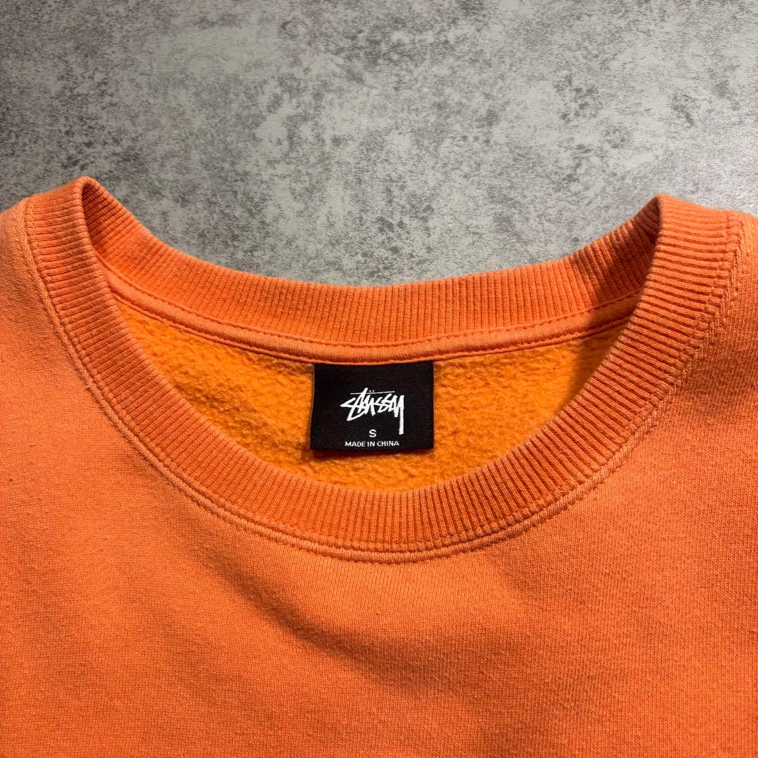 STUSSY 両面ロゴ S ラグナビーチ 00S復刻ロゴ スウェット オレンジ