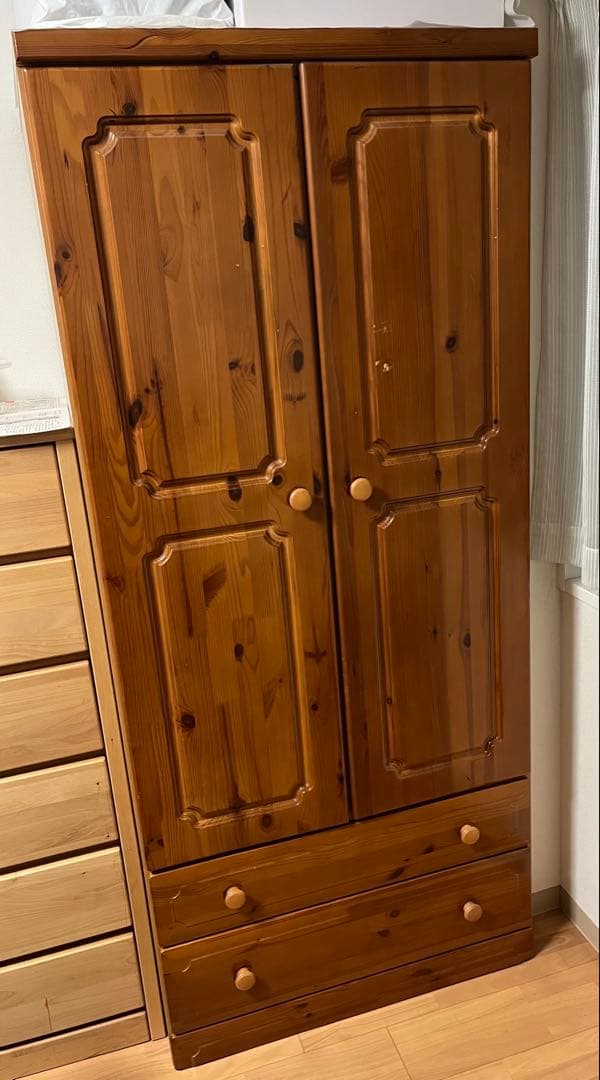 【美品】洋服クローゼット　洋ダンス　２枚扉