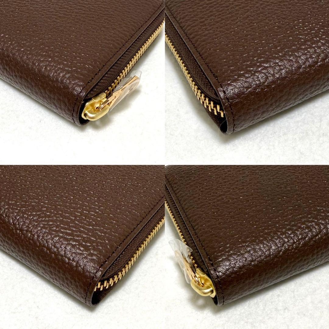 未使用 ラシット モノグラム プレート ラウンドジップ ウォレット 長財布
