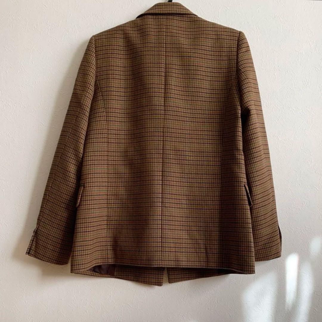 ANAYI ウールチェックダブルジャケット 未使用 36