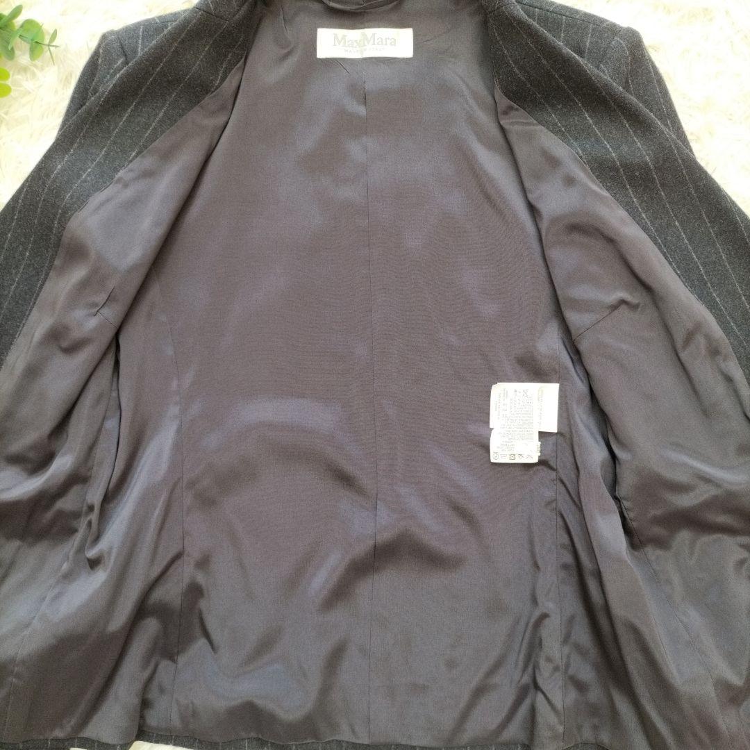 白タグ✨マックスマーラ カシミヤ混 テーラードジャケット ブレザー ネイビー