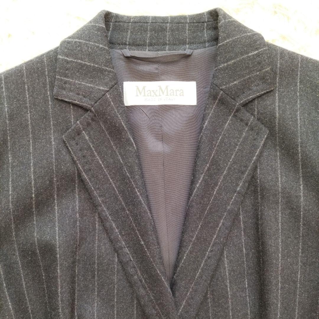 白タグ✨マックスマーラ カシミヤ混 テーラードジャケット ブレザー ネイビー