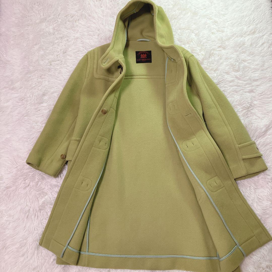 【希少色】OLD　ENGLAND ダッフルコート　ライム色　ヘリンボーン