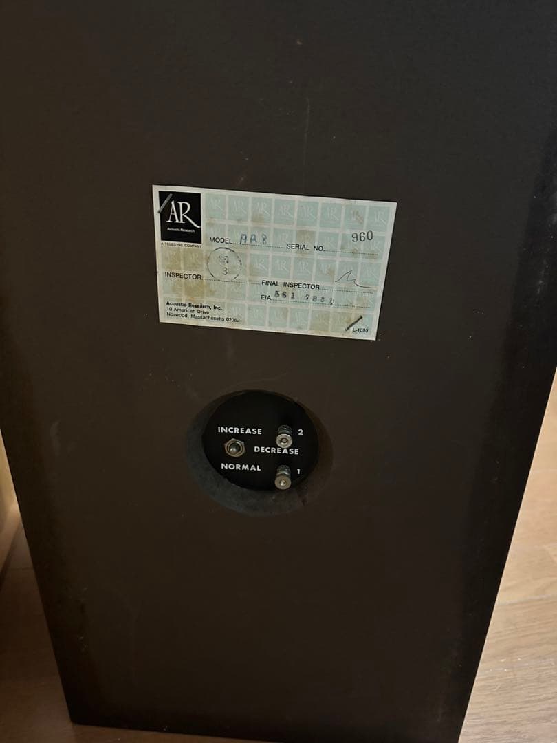 スピーカーAR ACOUSTIC RESEARCH AR-8(ペア)