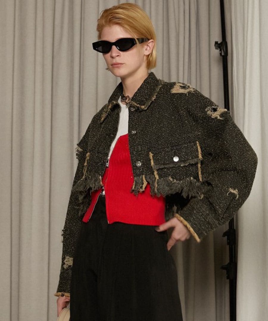 蕎麦　PRANK PROJECT tweedy denim blouson