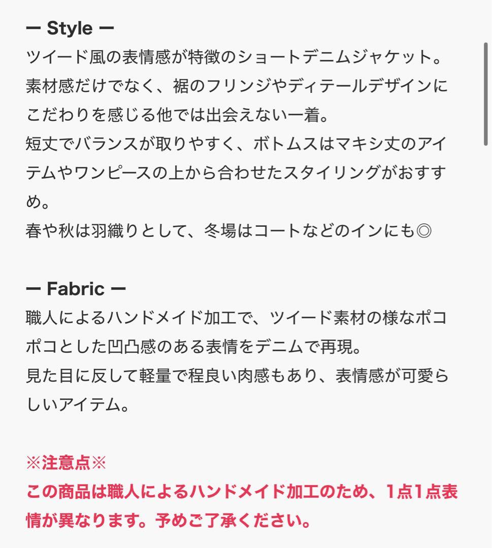 蕎麦　PRANK PROJECT tweedy denim blouson