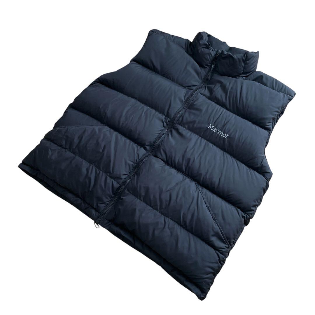 美品 90s ビンテージ MRMOT ダウンベスト ブラック L 刺繍ロゴ