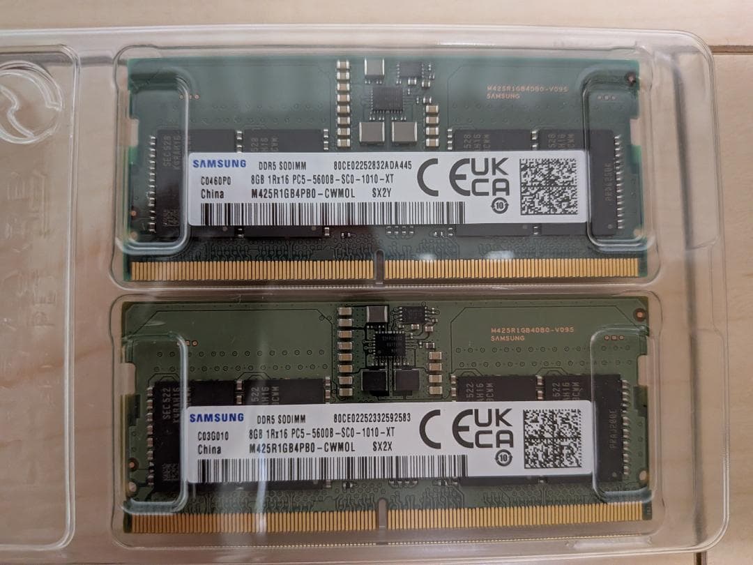 SAMSUNG DDR5 SODIMM 16GB (8GB×2)