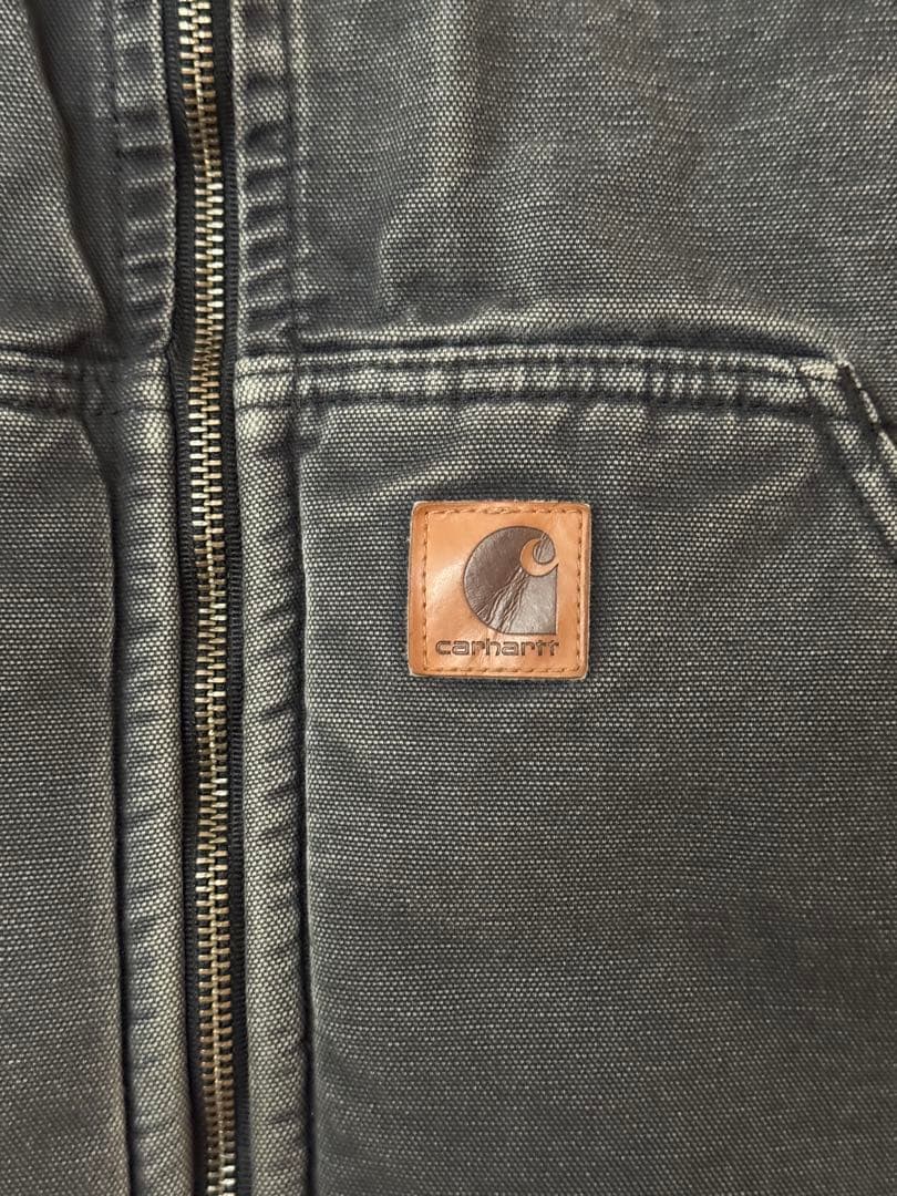 【超人気】カーハート ダックベスト XL ブラック 鬼フェード ヴィンテージ