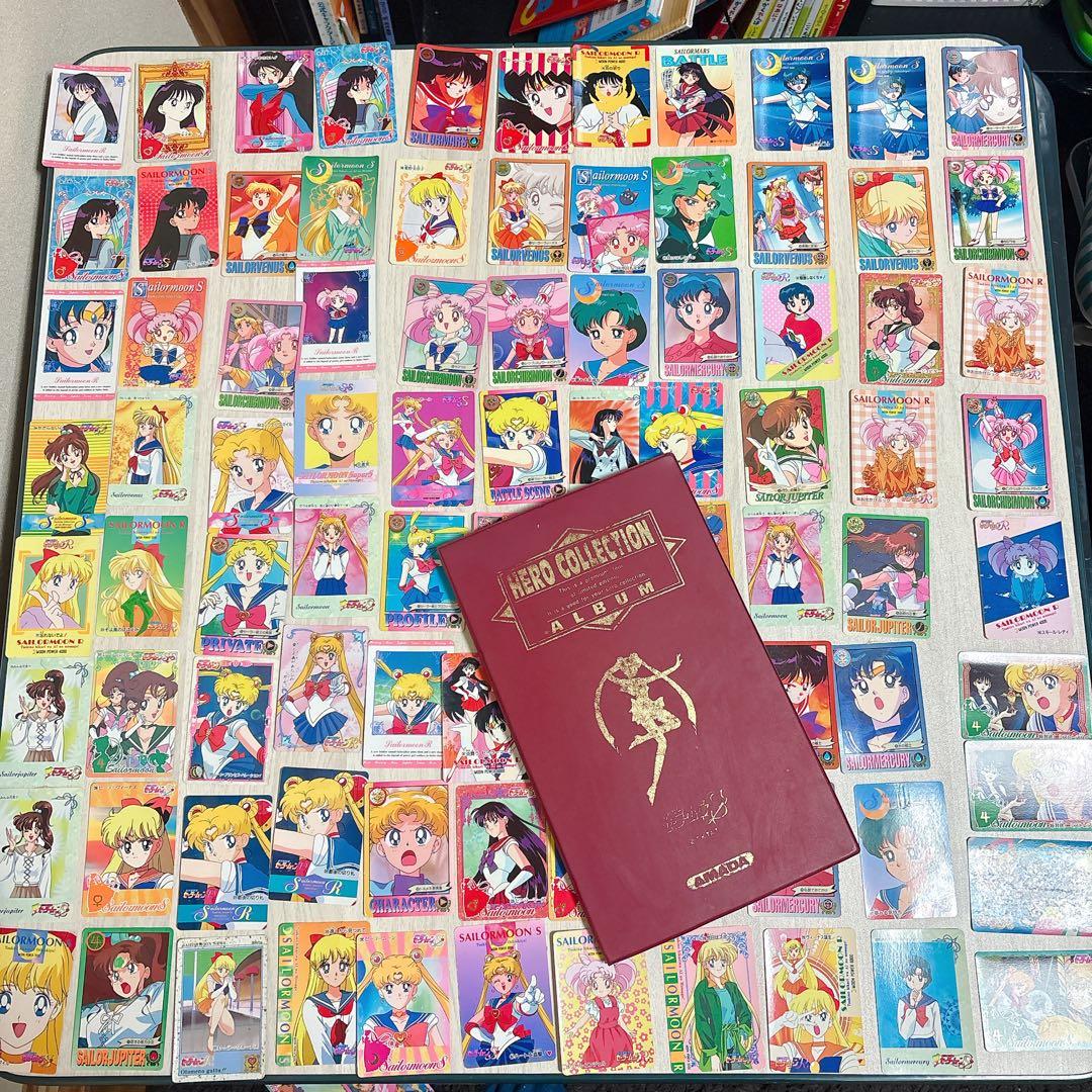 美少女戦士セーラームーン 当時物217枚公式カードアルバム付きまとめ売り大量