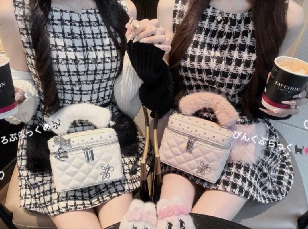 スカート Lumignon Tweed pocket fur dress