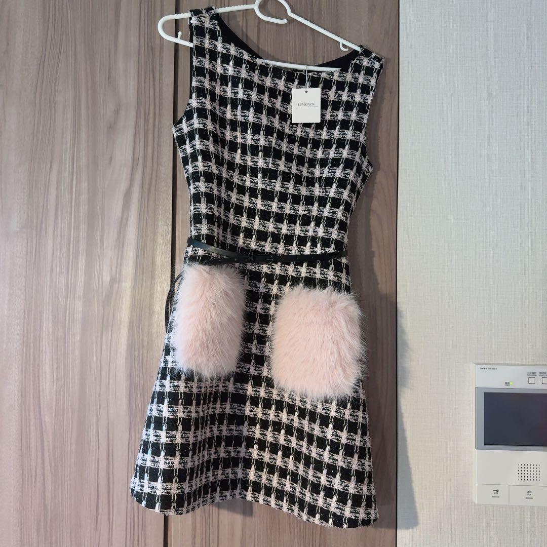 スカート Lumignon Tweed pocket fur dress