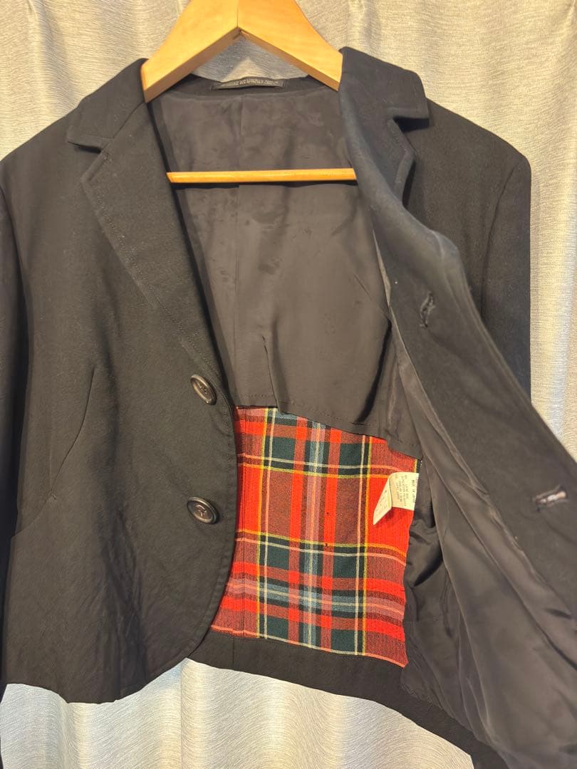Y’s ウールジャケット チェック裏地 Yohji Yamamoto