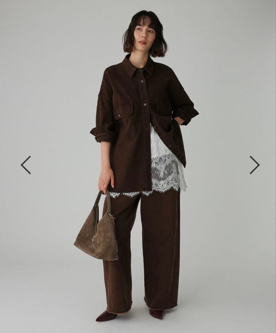 【新品】BABYLON　ヘムレースキャミソール　ホワイト