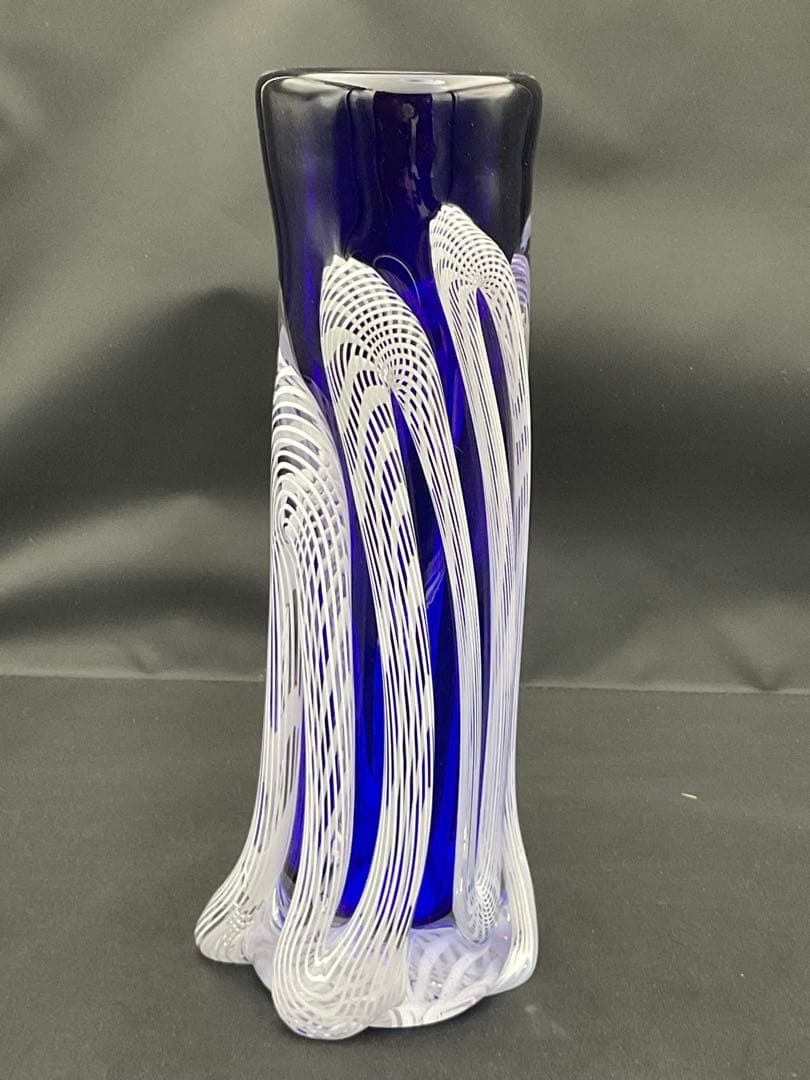 坂田裕昭　ガラス　花瓶　レース文様