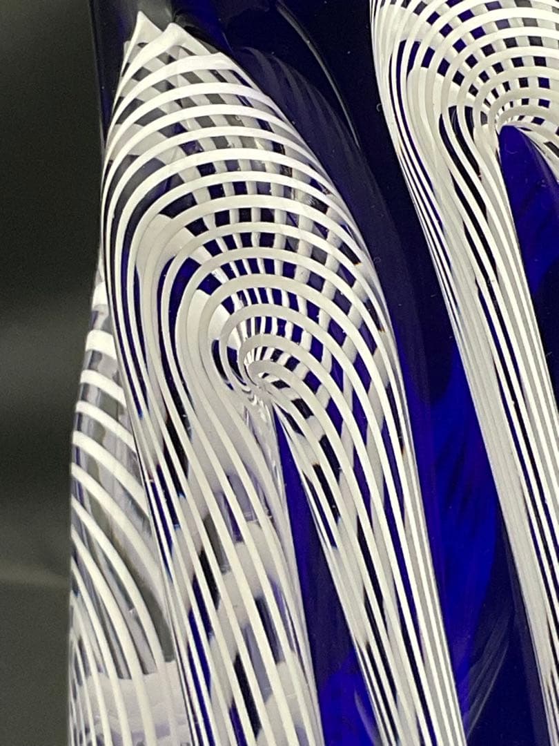 坂田裕昭　ガラス　花瓶　レース文様