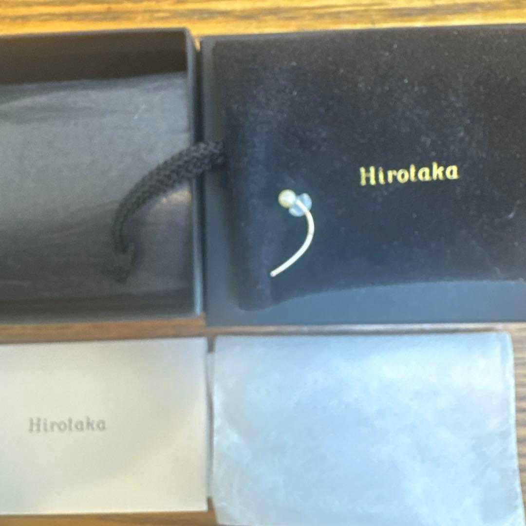 ヒロタカHirotakaパールピアスk10