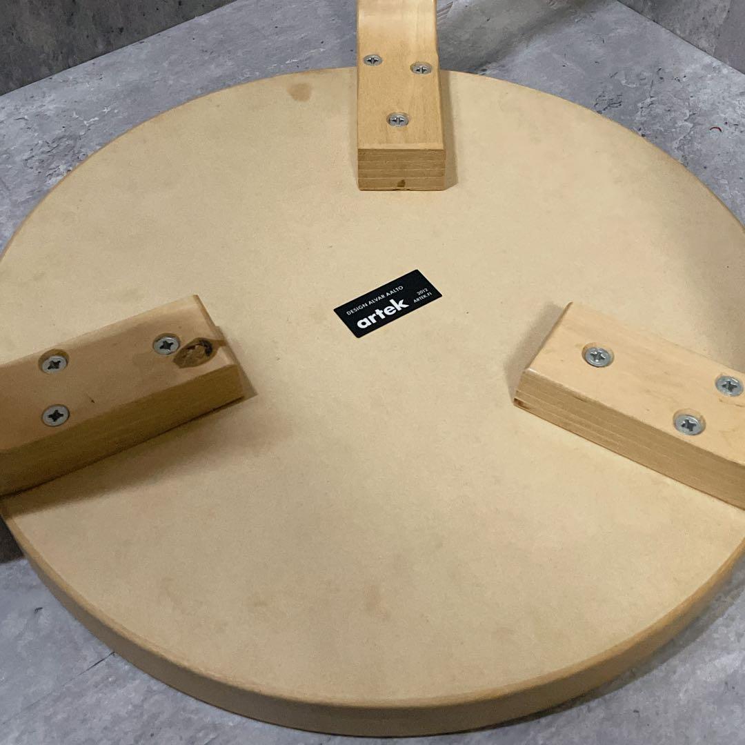 Artek アルテック スツール60 3本脚 レッド 正規品シール有 2012年