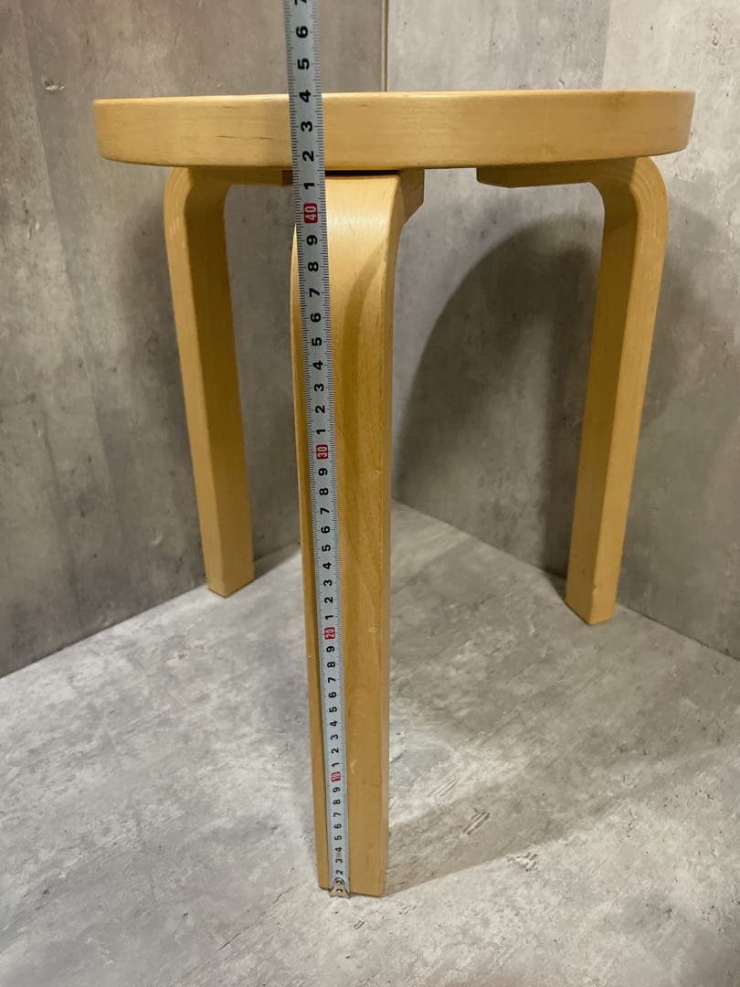 Artek アルテック スツール60 3本脚 レッド 正規品シール有 2012年