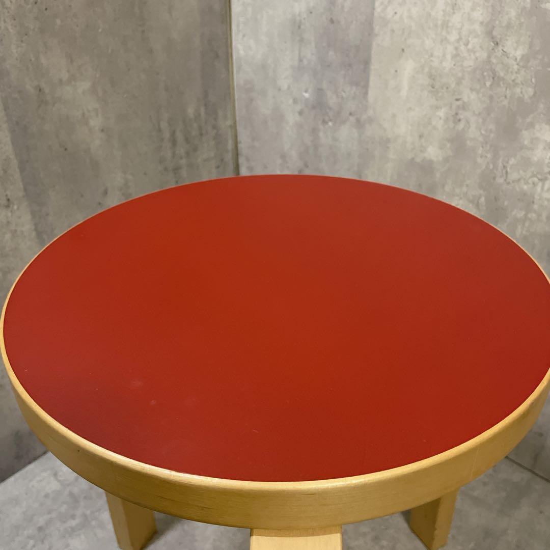 Artek アルテック スツール60 3本脚 レッド 正規品シール有 2012年
