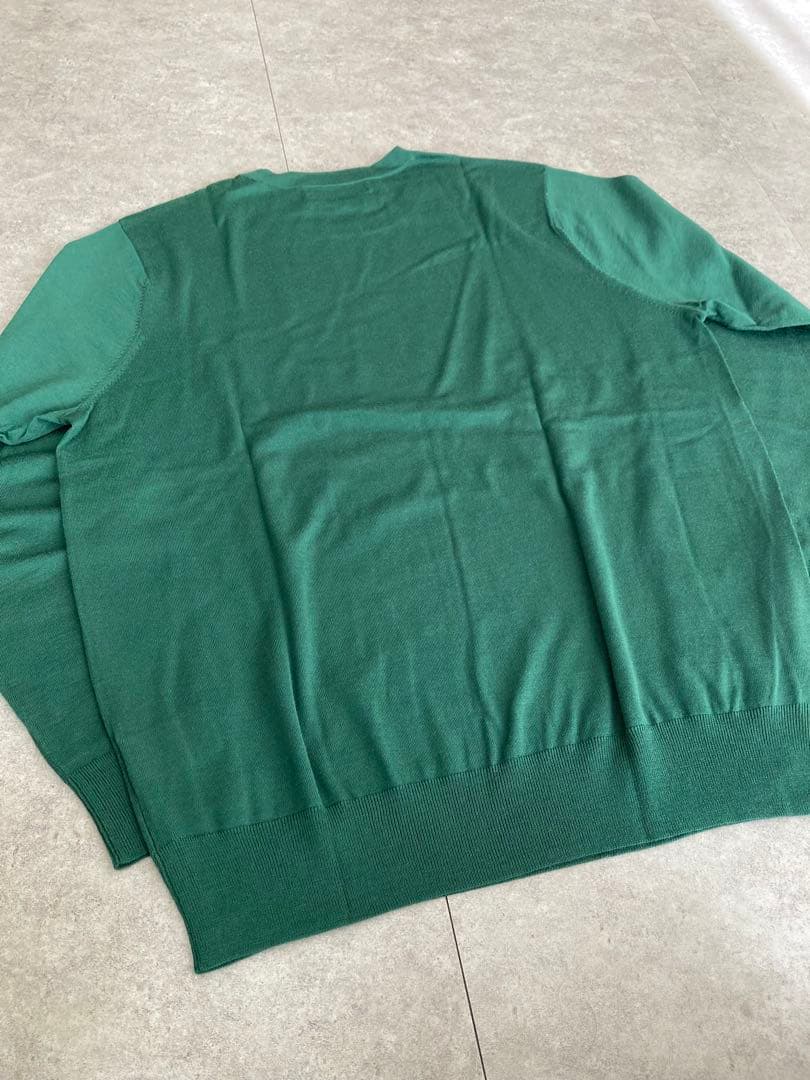 未使用新品 TOMORROWLAND ニット S-WOOLサイズL 緑、グレー